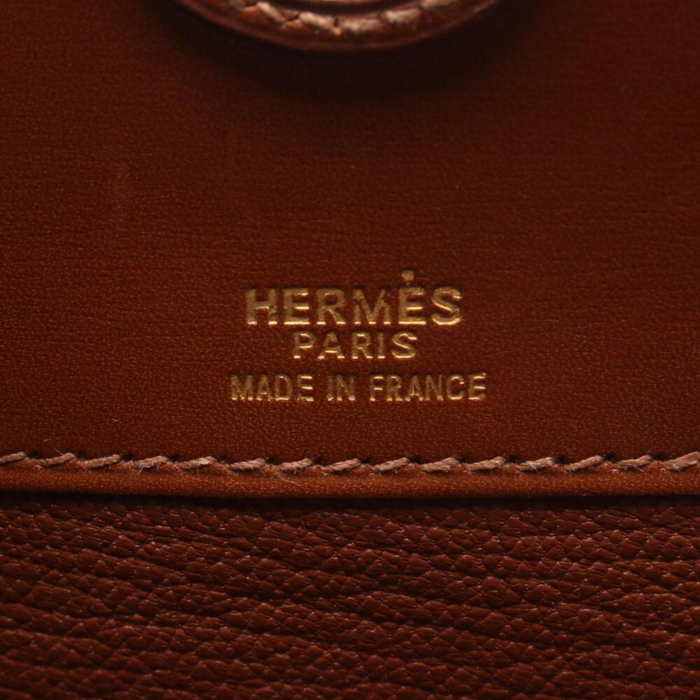 Hermes HERMES Dalvie MM Gold Handbag, Calfskin (Cowhide), Box Calf Leather, W... - Picture 4 of 10